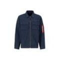 Hemdjacke ALPHA INDUSTRIES "Alpha Industries Men - Field Jackets Twill Overshirt" Gr. L, blau (ultra navy) Herren Jacken