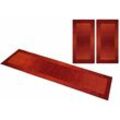 Bettumrandung THEKO "Gabbeh Super, Handweb Teppich, Bordüre, reine Wolle, handgewebt" Gr. 14, rot, H:9mm, Obermaterial: 100% Wolle, Bettumrandung, Bettvorleger, Schlafzimmer, Läufer-Set