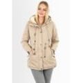 Winterjacke NAVAHOO "Ireliaa", Damen, Gr. L (40), beige, Obermaterial: 100% Baumwolle; Innenmaterial: 100% Polyester; Futter: 100% Polyester, Jacken, mit warmen Teddyfell