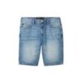 TOM TAILOR DENIM Herren Loose Jeans Shorts, blau, Uni, Gr. M