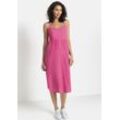 LASCANA Sommerkleid pink Gr. 34 für Damen. V-Ausschnitt und Kunststoffknöpfe. Figurumspielend