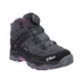 Outdoorschuh CMP "KIDS KIRUNA MID FITGO TREKKING SHOES WP", Gr. 39, schwarz (antracite, festival), Leder, sportlich, Schuhe, wasserdicht