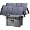 Allpowers - S2000 Pro Tragbares Powerstation 1500Wh 2400W akku Solargenerator Mobiler Stromspeicher Power Station (4000W Spitzenwert) mit 2Pcs 200W