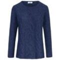 Rundhals-Pullover aus 100% Schurwolle Peter Hahn blau, 46