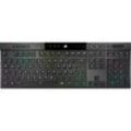 CORSAIR K100 Air wireless, Gaming Tastatur, Mechanisch, Cherry MX Ultra Low Profile, kabellos und kabelgebunden, Schwarz