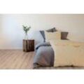 Bettwäsche SETEX "Setex Halbleinen", beige (puder), B/L: 200cm x 200cm, 2 St., Halbleinen, B/L: 80cm x 80cm & 80cm x 80cm, Halbleinen, Obermaterial: 55% Leinen, 45% Baumwolle, Bettwäsche, Halbleinen Qualität (55% Leinen, 45% Baumwolle), mit Reißverschluss