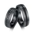 Trauring MARRYA "MARRYA Carbon Ringe Trauringe Eheringe Partnerringe" Fingerringe Gr. 48, Carbon, schwarz (herren ring, schwarz) Damen