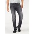 Slim-fit-Jeans JACK & JONES "JJIGLENN JJFOX BL 655 50SPS NOOS" Gr. 27, Länge 32, schwarz (black denim) Herren Jeans