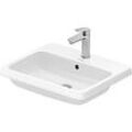 Duravit Qatego Einbauwaschtisch 2396550027 mit Hahnlochbank, Hahnloch, Überlauf, Weiß Hochglanz, 500mm