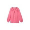 TOM TAILOR Damen Musselin Bluse, rosa, Uni, Gr. 42