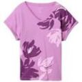 TOM TAILOR Damen Print T-Shirt mit Bio-Baumwolle, lila, Print, Gr. S