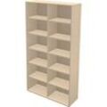 Schäfer Shop Genius Regal TETRIS WALL, 6 Ordnerhöhen, B 1200 x T 420 x H 2250 mm, Ahorn-Dekor