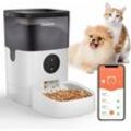 4L Futterautomat für Katzen und Hunde, 2,4 g WiFi, intelligenter Trockenfutterspender, 10-Sekunden-Aufzeichnungsfunktion und APP-Steuerung, 1–10