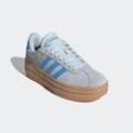 Sneaker ADIDAS SPORTSWEAR "VL COURT BOLD" Gr. 42, blau (halo blau, burst, cyber metallic) Schuhe Plateausneaker Sneaker low Skaterschuh Design auf den Spuren des adidas Gazelle Bold Bestseller