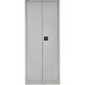 Schäfer Shop Pure Stahlschrank, aus Stahl, 4 Böden, 5 OH, abschließbar, B 800 x T 400 x H 1935 mm, lichtgrau RAL 7035