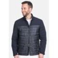 Steppjacke NEW CANADIAN, Herren, Gr. 50, blau (dunkelblau), 100% Polyester, unifarben, sportlich, kurz, hoch geschlossener Ausschnitt, Langarm, Jacken, mit elastischem Bund