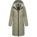 Steppmantel RAGWEAR "Rebela" Gr. 5XL (50), gelb (gelbgrün) Damen Mäntel stylischer Winterparka mit abnehmbarer Kapuze