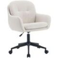 Wahson Office Chairs - Modern Bürostuhl ergonomisch Drehstuhl mit Armlehnen, höhenverstellbarer Schreibtischstuhl mit Rollen, Chenille, Beige