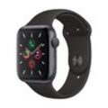 Apple Watch Series 5 (2019) GPS 44 mm - Aluminium Space Grau - Sportarmband Schwarz