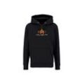 Hoodie ALPHA INDUSTRIES "Alpha Industries Men - Hoodies Basic Rubber" Gr. L, schwarz (black) Herren Sweatshirts