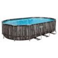 Bestway Power Steel™ Frame Pool Komplett-Set mit Filterpumpe, ca. L 610 x B 366 x H 122 cm