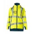 Mascot - Hard Shell Jacke, Damen, leichtem Futter Jacke Gr. xs, hi-vis gelb/dunkelpetroleum