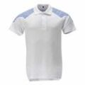 Polo-Shirt, Kurzarm Polo-shirt Gr. 2XL, weiss/azurblau - Mascot