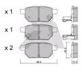 AISIN Bremsbelagsatz TOYOTA,SUBARU BPTO-2006 0446602210,0446652121,0446652151 0446652170,0446602190,0446647061,0446652070,0446652140,0446647060