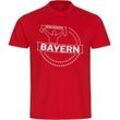 multifanshop Kinder T-Shirt - Bayern - Meine Fankurve - Druck weiß - Kind