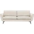 2,5-Sitzer FURNINOVA "Smile mit tollem Sitzkomfort, elegant und bequem", weiß (snow), B:217cm H:85cm T:93cm, Struktur (44%Acryl, 42%Polyester, 14%Polypropylen), Sofas, im skandinavischen Design