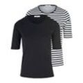 Rundhals-Shirt im 2er-Pack Peter Hahn weiss