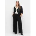 Weite High-Waist-Hose im Curvy-Schnitt ELLA, schwarz, Gr.50