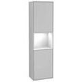 Villeroy und Boch Finion Hochschrank F470GFGJ 41,8x151,6x27cm, rechts, Regal Glossy white lacquer, Light grey matt