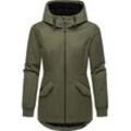 Winterjacke RAGWEAR "Dowey Warm Rain", Damen, Gr. L (40), grün (olivgrün), Obermaterial: 100% Polyester, Innenfutter: 100% Polyester, Wattierung: 100% Polyester, Basic, figurumspielend Po-bedeckend, hoch geschlossener Ausschnitt, Langarm eng Rippbündchen, Jacken, Wasserdichte Damen Jacke für den Winter