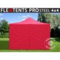 Dancover - Faltzelt Faltpavillon Wasserdicht FleXtents pro Steel 4x4m Rot,