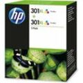 HP 301XL (D8J46AE) Druckerpatrone - 2x 3-farbig - Hoher Kapazität - Multipack