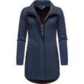 Sweatjacke RAGWEAR "Letrice", Damen, Gr. M (38), blau (navy), Sweatware, Obermaterial: 65% Baumwolle, 35% Polyester, sportlich, tailliert ca. Mitte Oberschenkel, hoch geschlossener Ausschnitt, Langarm Ärmel ohne Ärmelschlitz normaler Saum, Sweatjacken, Sportliche Zip-Jacke mit hohem Kragen