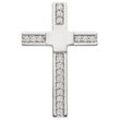 Kreuz-Anhänger JOBO "Anhänger Kreuz", silber (silber 925, weiß), Schmuckanhänger, Damen, Silber 925 (Sterlingsilber), 925 Silber mit 18 Zirkonia