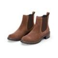 Veloursleder-Boots - Braun - Gr.: 37