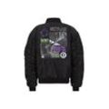 Bomberjacke ALPHA INDUSTRIES "Alpha Industries Men - Bomber Jackets MA-1 NASA Skylab" Gr. M, schwarz (schwarz, grün) Herren Jacken