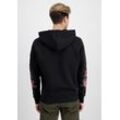 Hoodie ALPHA INDUSTRIES "Alpha Industries Men - Hoodies Dragon EMB Hoodie" Gr. 2XL, schwarz Herren Sweatshirts