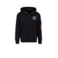 Hoodie ALPHA INDUSTRIES "Alpha Industries Men - Hoodies Dark Side Hoodie" Gr. L, schwarz (black, reflective) Herren Sweatshirts