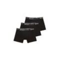 TOM TAILOR DENIM Herren Boxershorts im Dreierpack, schwarz, Uni, Gr. M