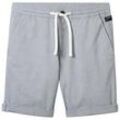 TOM TAILOR DENIM Herren Shorts mit recycelter Baumwolle, blau, Uni, Gr. XS