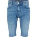 TOM TAILOR Herren Josh Regular Slim Shorts, blau, Gr. 30