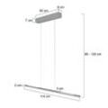 LED-Hängelampe Bande, up/down, stahl, 120 cm, CCT, Dimmer