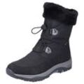 Winterboots RIEKER Gr. 39, schwarz, Damen, Textil, Lederimitat, Schuhe, mit Fellimitat-Besatz am Schaftrand