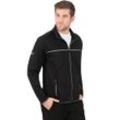 Trainingsjacke TRIGEMA "TRIGEMA Praktische Sportjacke aus Microfaser", Herren, Gr. L, schwarz, 92% Polyester, 8% Elastan, sportlich, Jacken