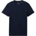 TOM TAILOR Herren Basic T-Shirt, blau, Uni, Gr. XXL