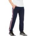 Sweathose TRIGEMA "TRIGEMA Jogginghose mit Seitenstreifen" Gr. L, US-Größen, blau (navy), Herren, 70% Baumwolle, 30% Polyester, Hosen